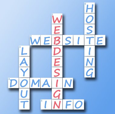 Webdesign on crossword clipart