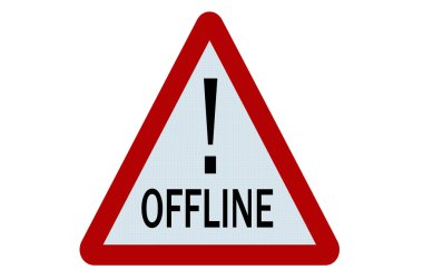 Offline sign clipart