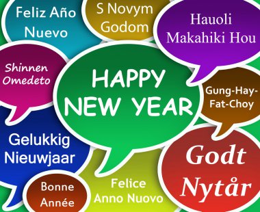 Happy New Year cloud clipart