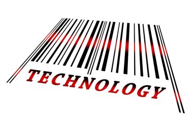 Technology on barcode clipart