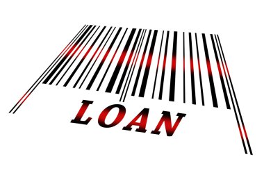 Loan on barcode clipart