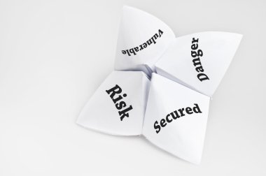 Security status on fortune teller clipart