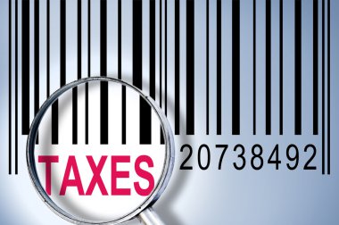 Taxes on barcode clipart