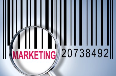 Marketing on barcode clipart