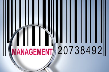 Management on barcode clipart