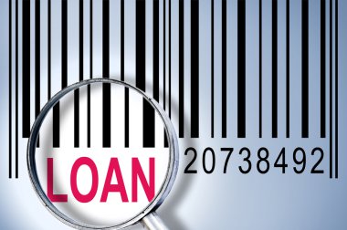 Loan on barcode clipart