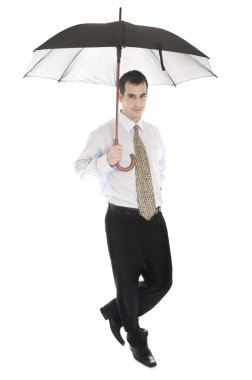 Şemsiyeli iş adamı