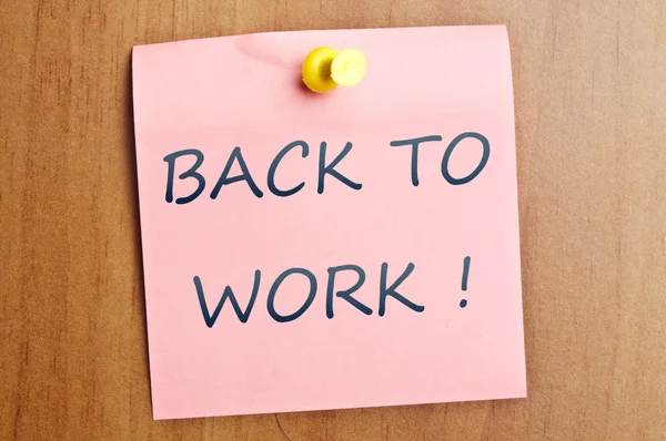 Back to work — Stock Photo, Image