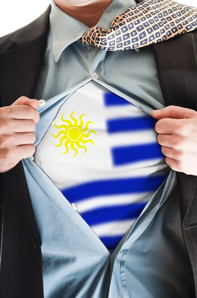 Uruguay vlag op shirt — Stockfoto