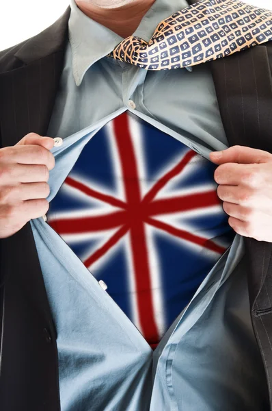 Verenigd Koninkrijk vlag op shirt — Stockfoto