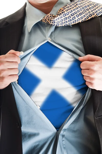 Schottland Flagge auf Hemd — Stockfoto