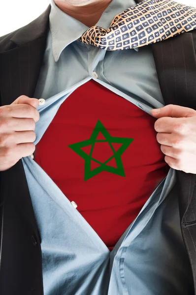 シャツにモロッコの国旗 — ストック写真