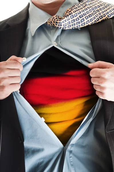 Bandeira alemã na camisa — Fotografia de Stock