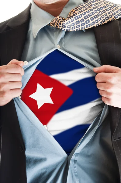 Cuba flag on shirt — Stock Photo, Image