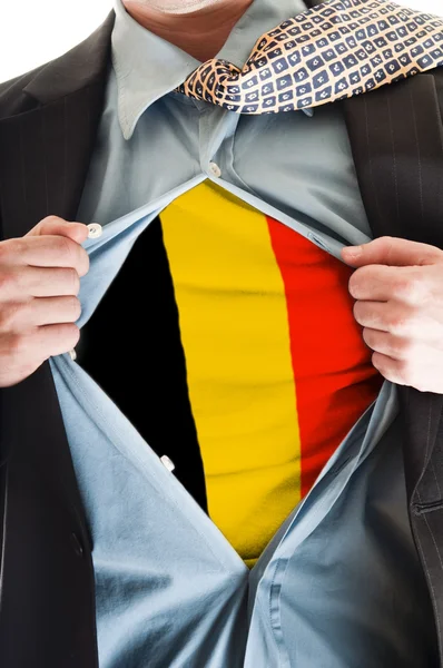 Belgium flag on shirt — Stock Photo, Image
