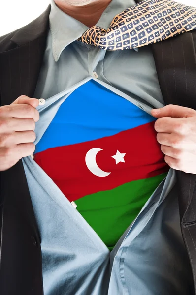 Bandera de Azerbaiyán en camisa —  Fotos de Stock