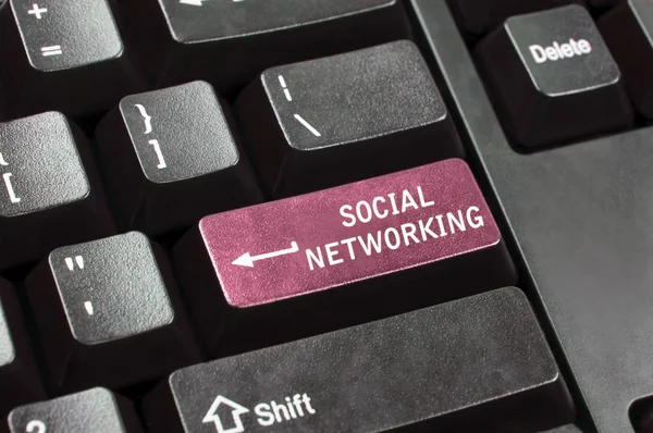 Social networking key — Stock Photo, Image