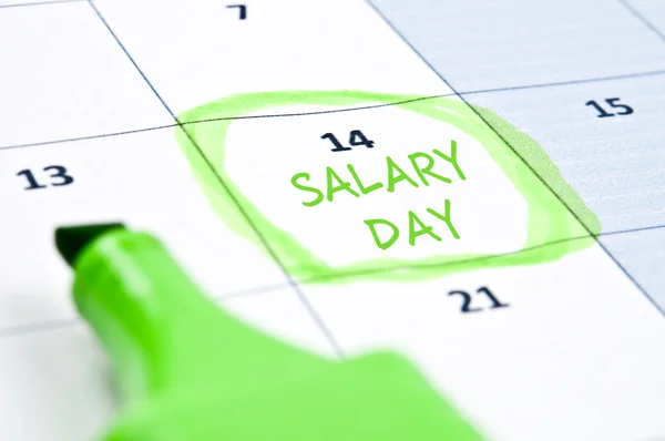 Salary day mark — Stock Photo, Image