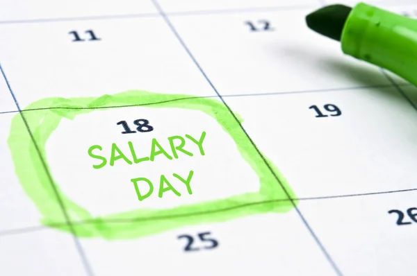 Salary day mark — Stock Photo, Image