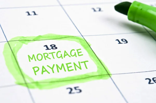 Mortgage payment mark — Stock Photo, Image