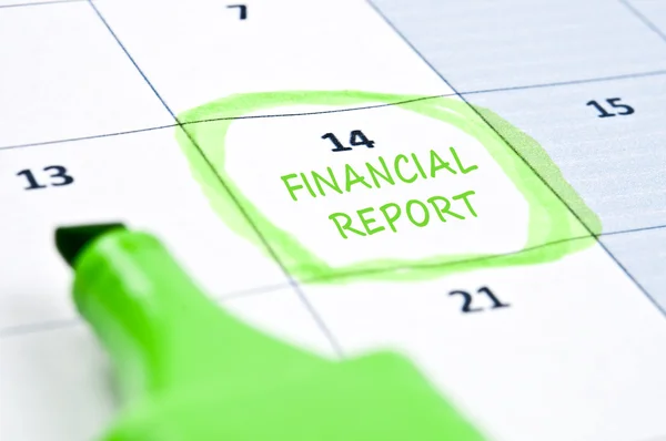 Financieel verslag mark — Stockfoto