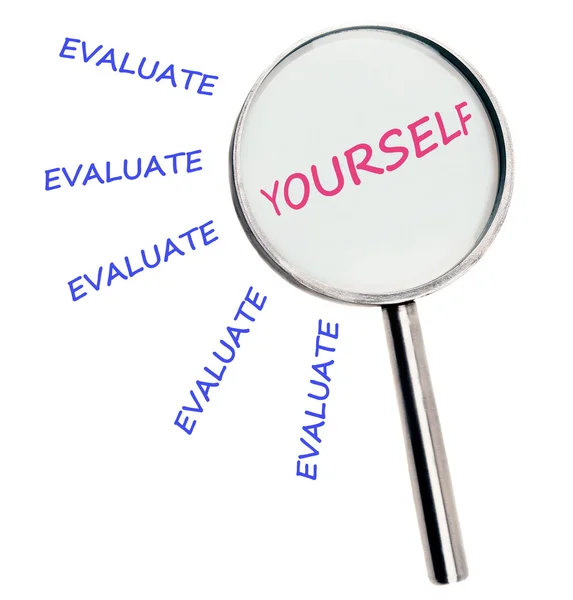 Evaluate a ti mismo — Foto de Stock