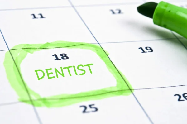Marca do dentista — Fotografia de Stock