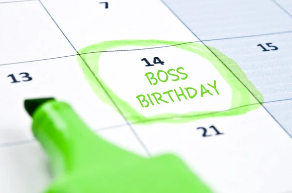 Boss segno di compleanno — Foto Stock