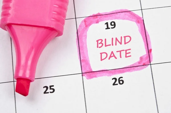 Blind date mark — Stock Photo, Image