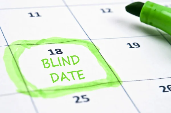 Blindes Datumszeichen — Stockfoto