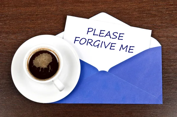 Mesaj affet beni — Stok fotoğraf