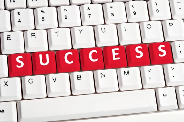 Palavra de sucesso no teclado — Fotografia de Stock