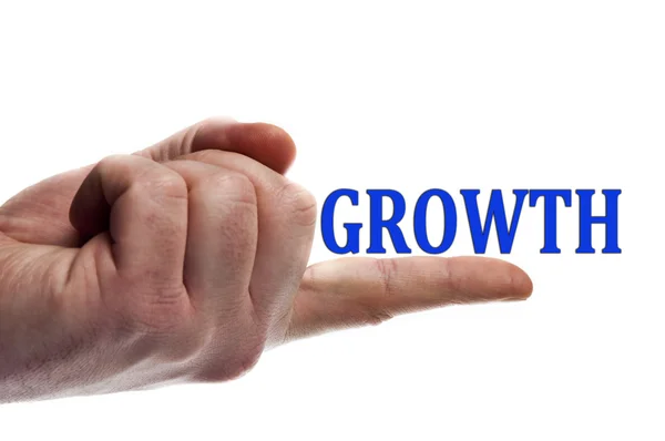 Palavra crescimento — Fotografia de Stock