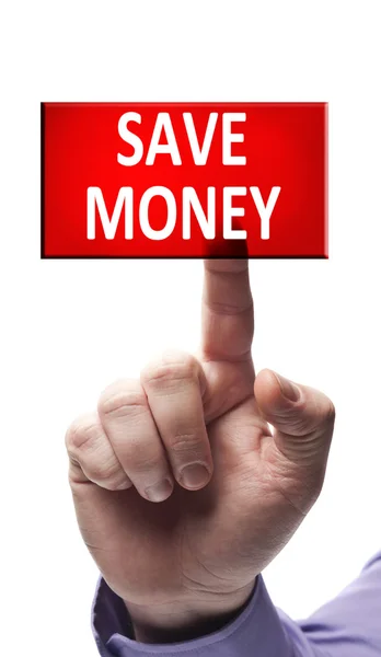 Save money button — Stock Photo, Image