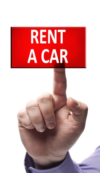 Rent a car button — Stock Photo, Image