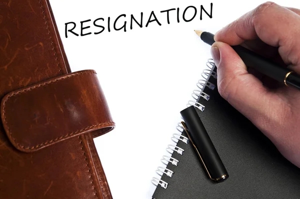 Resignation message — Stock Photo, Image