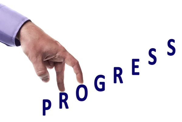 Palavra progresso — Fotografia de Stock