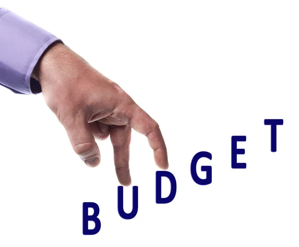Бюджетное слово — стоковое фото
