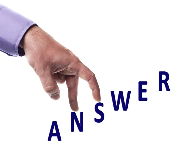 Answer word — Stock Photo, Image