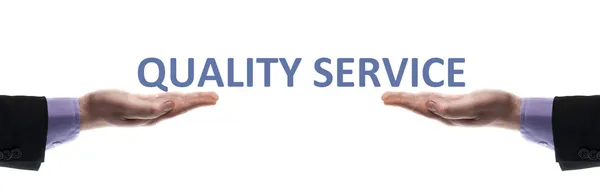 Mensagem de serviço de qualidade — Fotografia de Stock