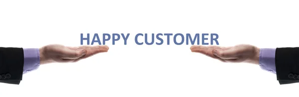 幸せな顧客へのメッセージ — ストック写真
