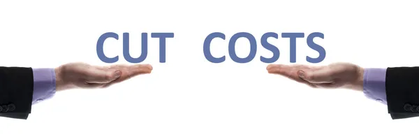 Mensagem de redução de custos — Fotografia de Stock