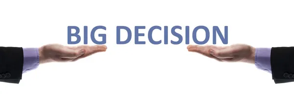 Big decision message — Stock Photo, Image