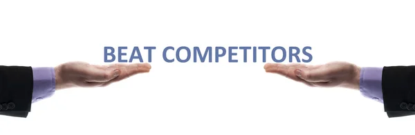Beat competitors message — Stock Photo, Image
