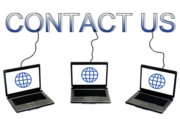 Contact us word — Stock Photo, Image