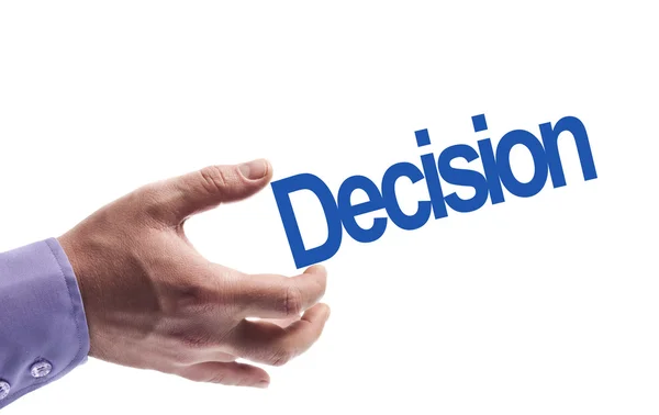 Palabra de decisión — Foto de Stock