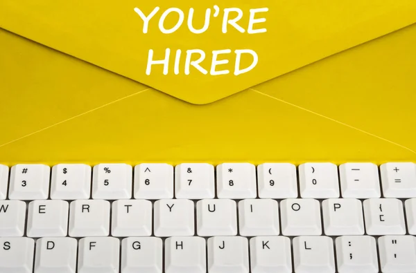 You're hired message — Stock Photo, Image
