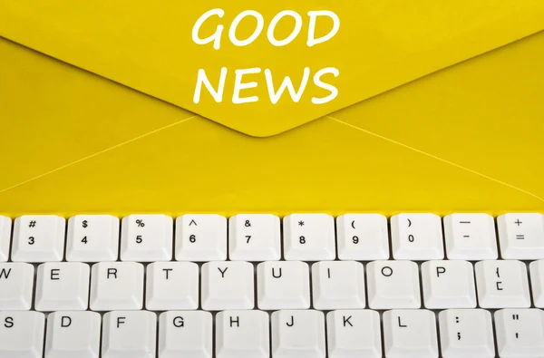 Goda nyheter meddelande — Stockfoto