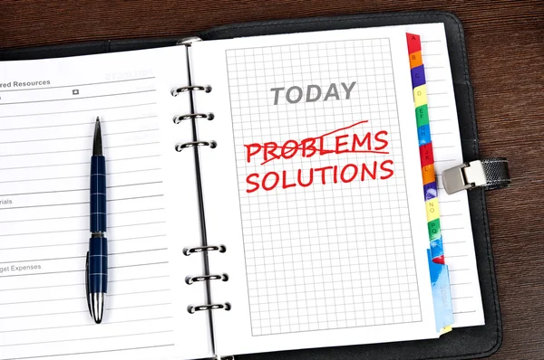 Problems and solutions message — Stock Photo, Image