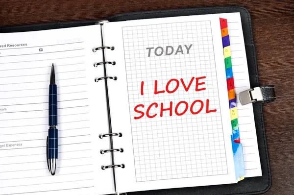 I love school message — Stock Photo, Image
